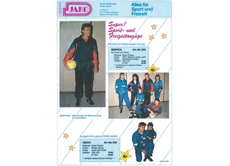 Обкладинка каталогу JAKO 1989